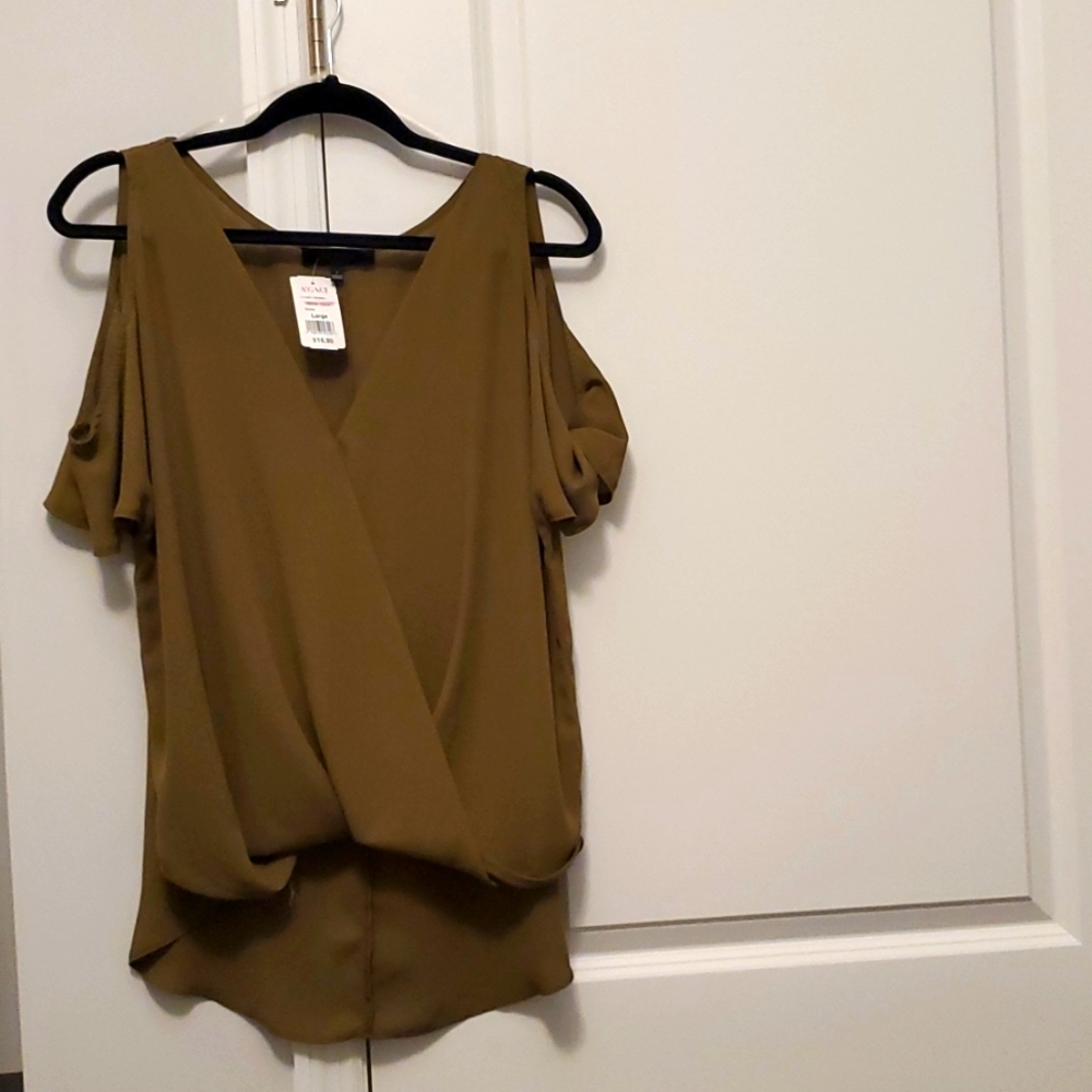 Ladies olive green blouse